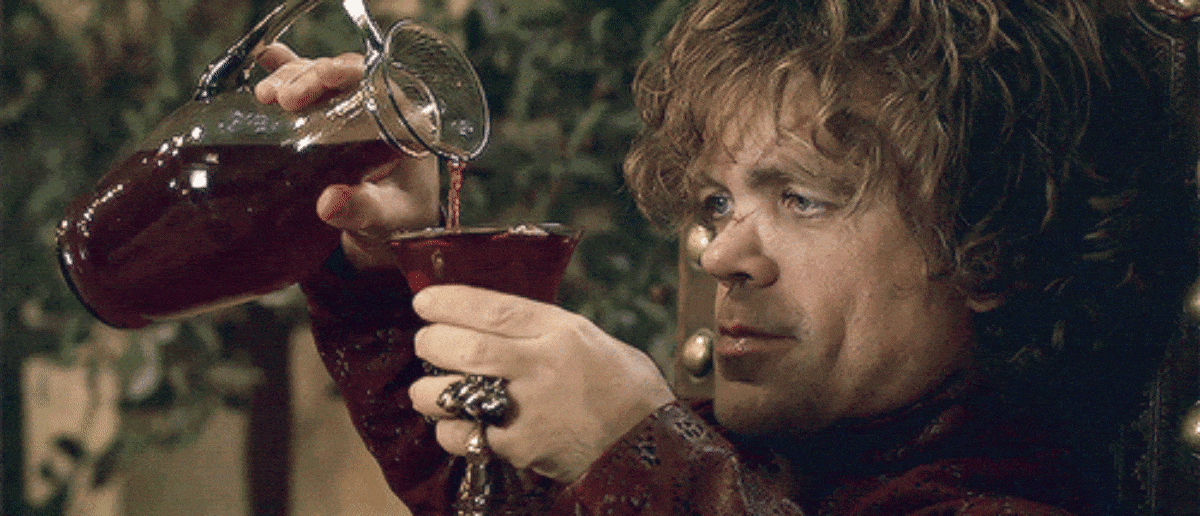 tyrion drinking wine
